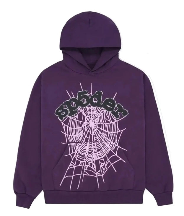 Sp5der Web Hoodie Purple