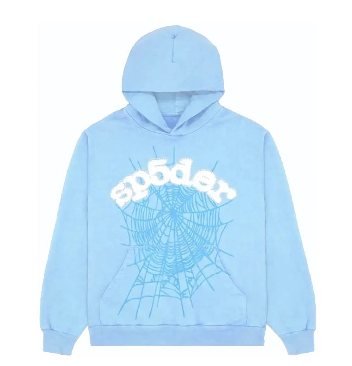 Sp5der Web Hoodie Sky Blue